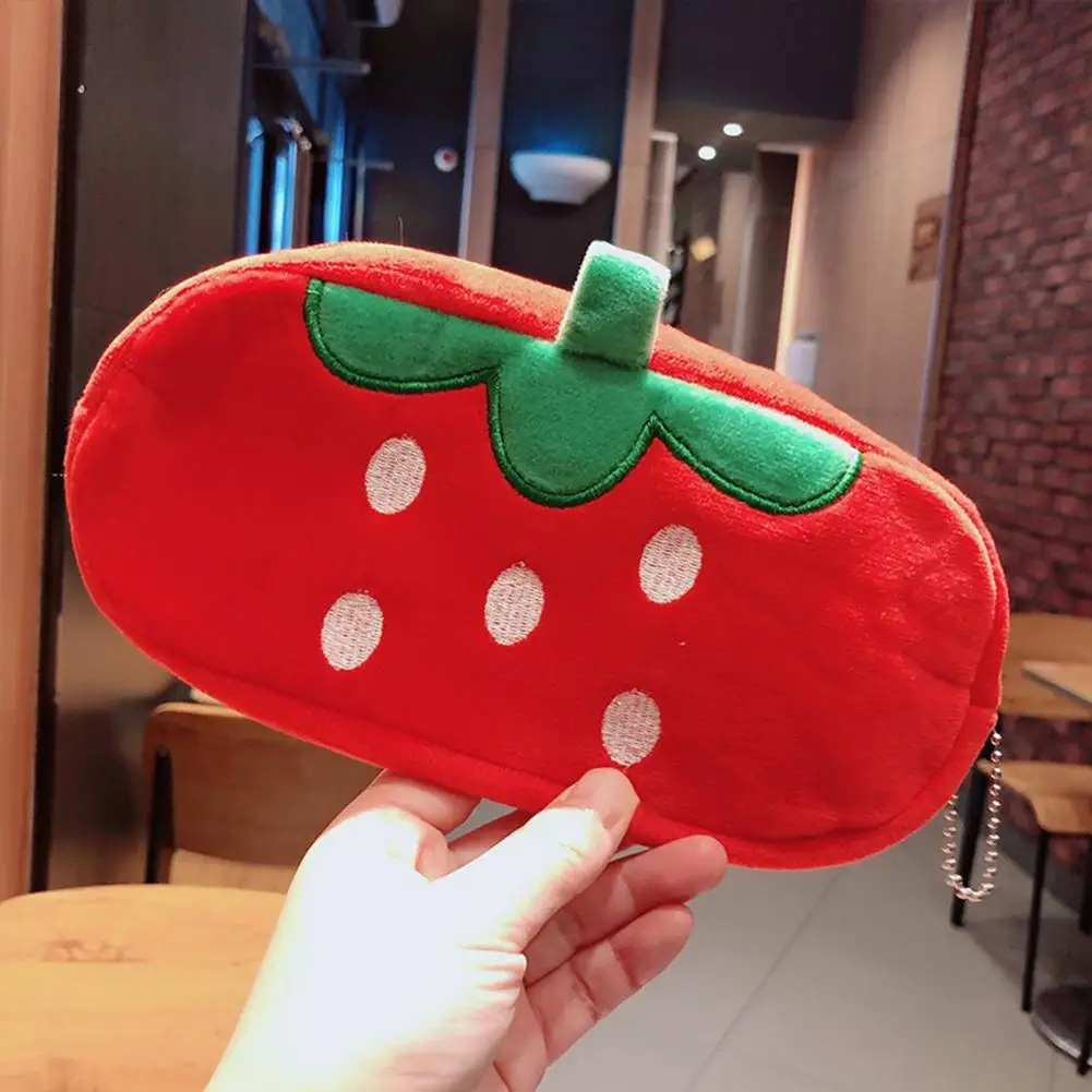 Pouch Zipper Closure Cartoon Frog Shape Pen Storage Bag  Store