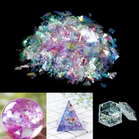20gbag irregular shell paper sequin laser film foil resin stuff rainbow stickers for diy epoxy silicone mold nail art supplies