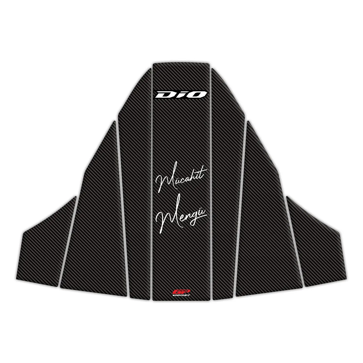 

GP For Personal Dio 2021-2022 Compatible Tank Pad Set Carbon