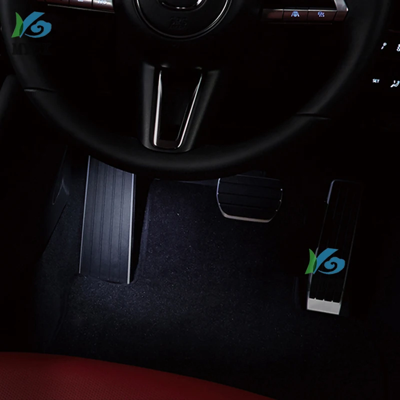 Aluminum Alloy Car Accelerator Gas Pedal Brake Pedals Footrest Plate Cover Sticker For Mazda CX30 CX-30 2020 2021 -Mazda 3