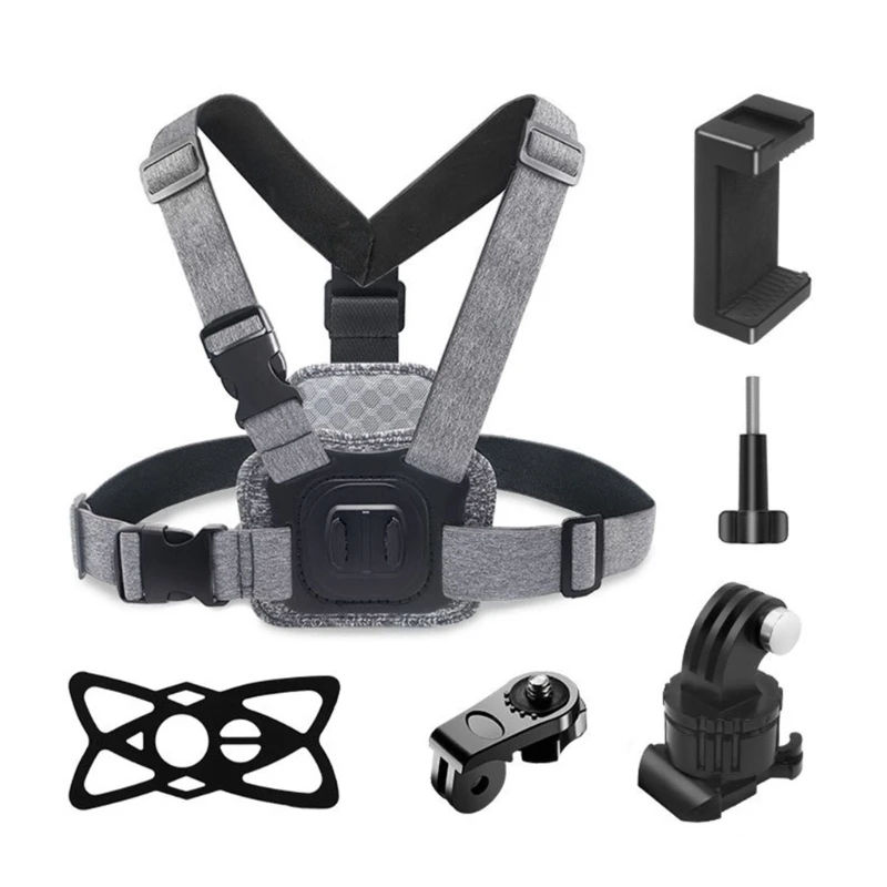 

R91A нагрудное крепление с J-образным крючком и длинным винтом для камеры Hero 11 10 9 8 7/Sjcam