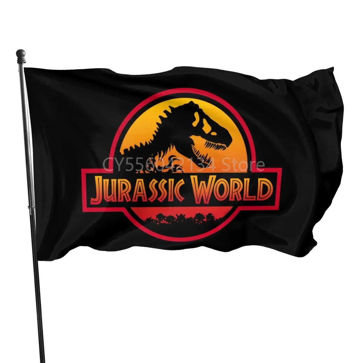

90x150cm Popular movie Jurassic Park Decoration flag