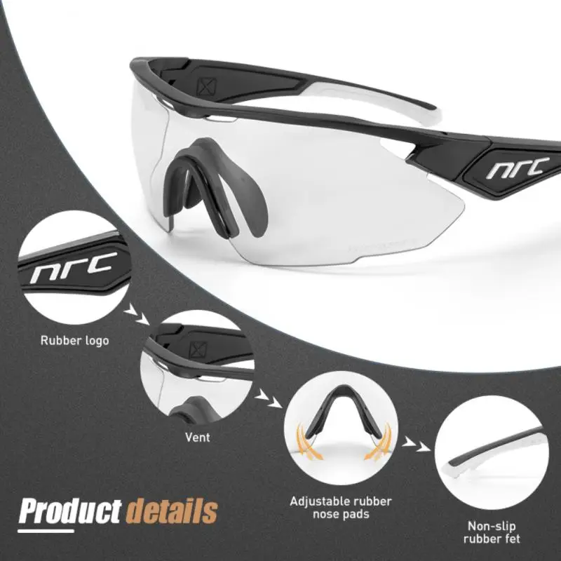 

NRC Cycling Glasses Men Women Bike Sport Eyewear MTB Mountain Bike Road Bike Goggles For Fishing Hiking Sunglasses Accessories