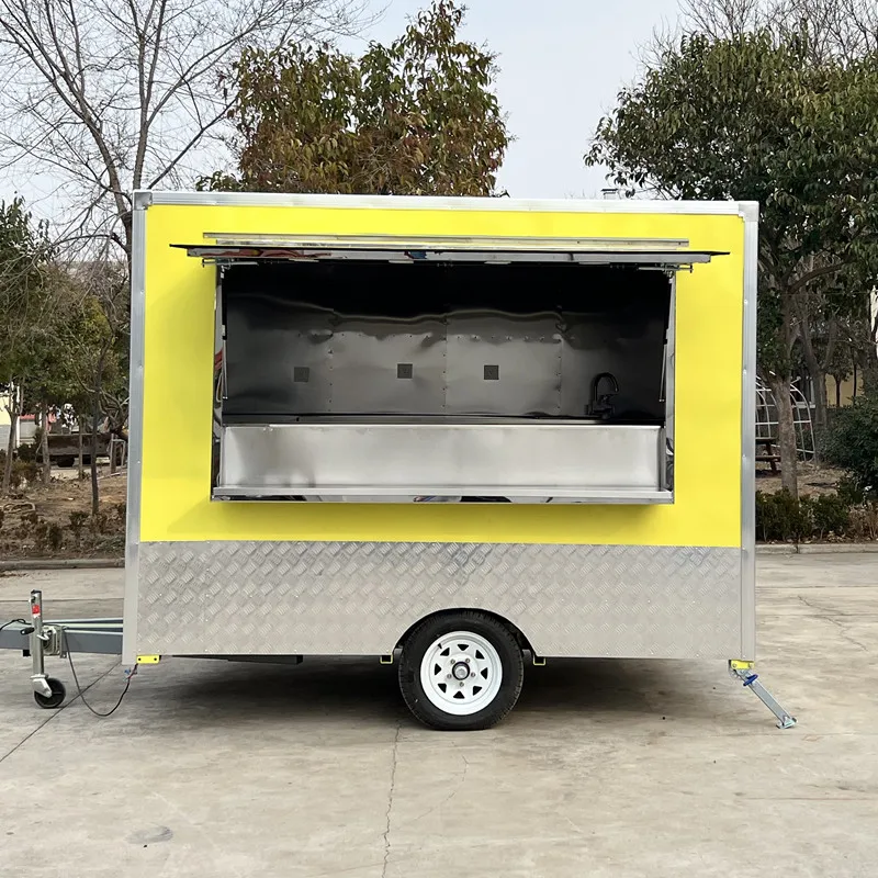 

USA Stainless Steel hot dog pizza coffee ice cream vending food cart mobile fast Airstream camping food trailer truck for sale