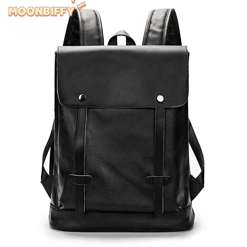 

Новинка 2022, мужской рюкзак из искусственной кожи, водонепроницаемые винтажные дорожные сумки для ноутбука с защитой от кражи, школьный портфель для студентов колледжа, Повседневная сумка для книг