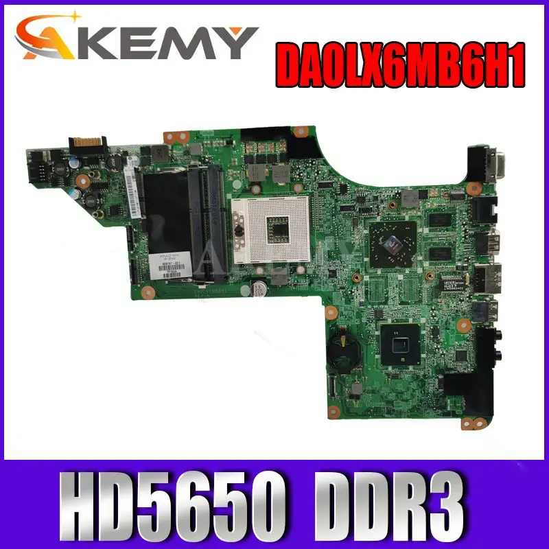 

Akemy 615279-001 630279-001 603642-001 For HP Pavilion DV6 DV6-3000 Laptop Motherboard DA0LX6MB6H1 HD5650 GPU Free CPU