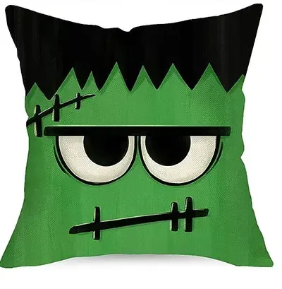 Украшение на Хэллоуин наволочка 45x45 см спутанное лицо Мамия черная кошка подушка