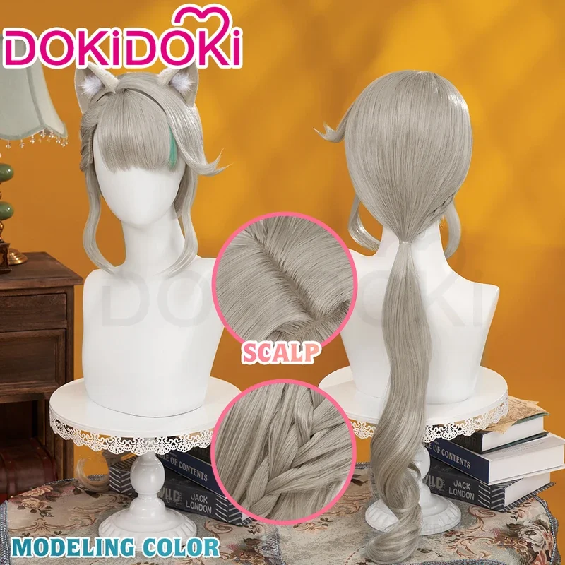 Lyney/парик из лайкры Genshin Impact DokiDoki Фонтейн Lyney парик для косплея с свободными ушами