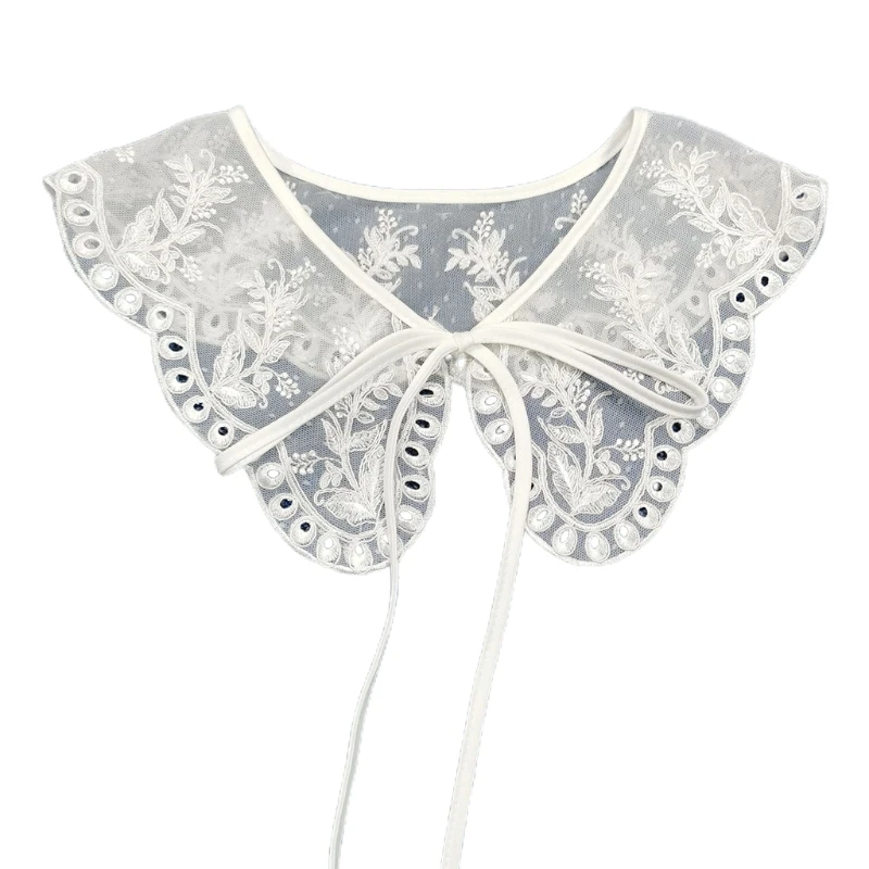 

Floral Patterns Embroidery False Collar Women Faux Collar Exquisite Decoration