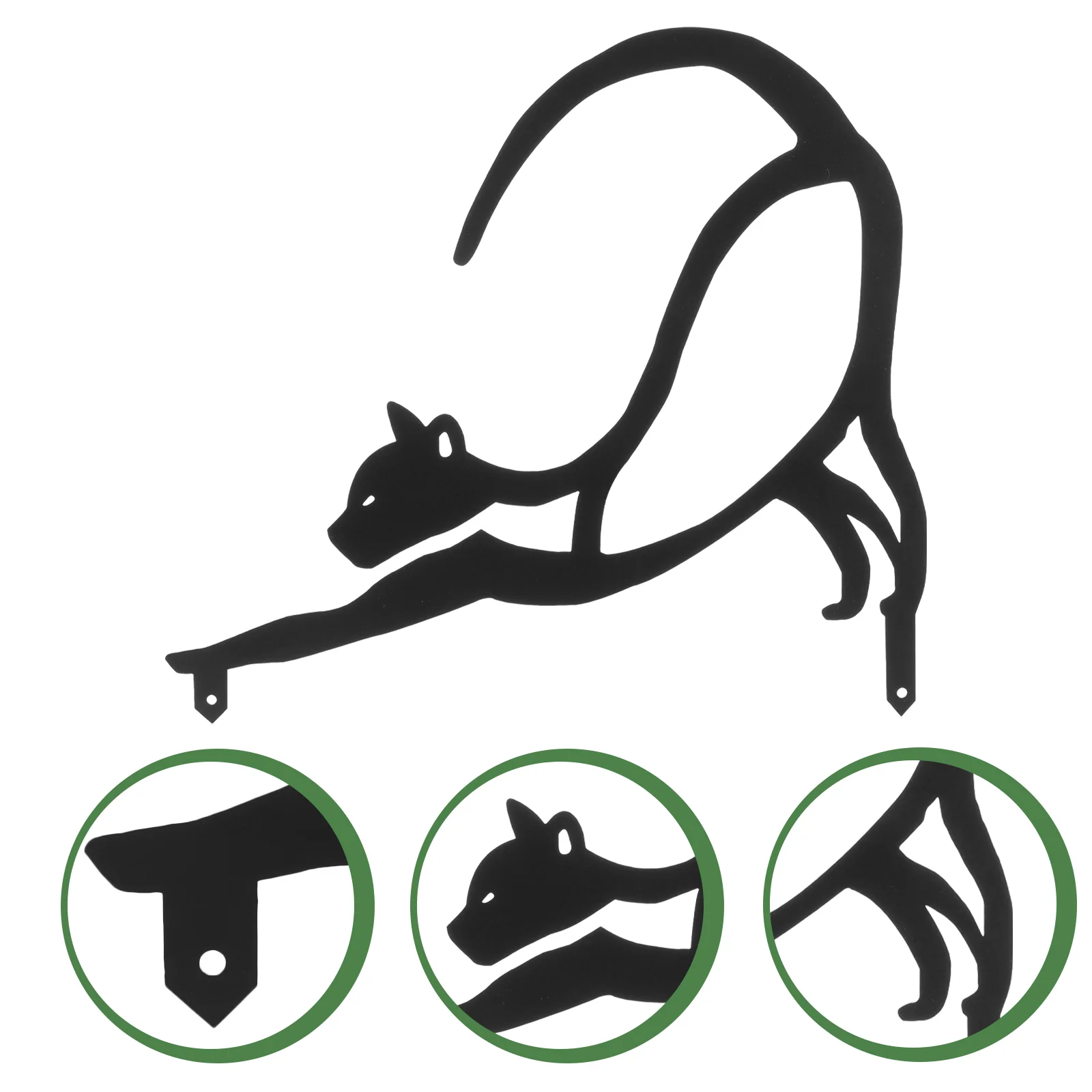 

Animal Yard Decoration Iron Leopard Stake Statue Garden Animal Insert for Pathway Sidewalk