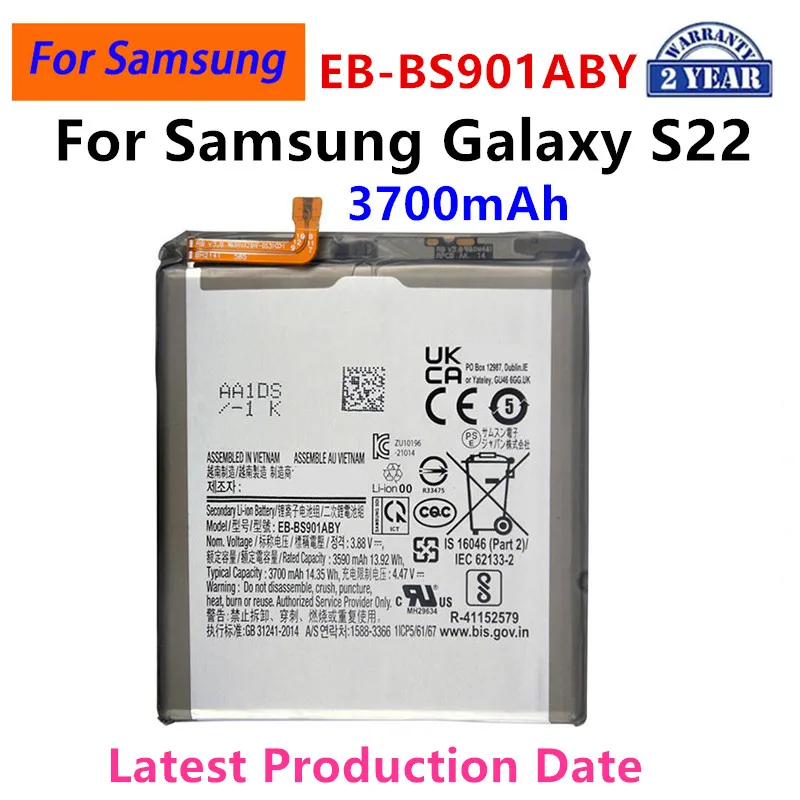 Фото Новая сменная батарея EB-BS901ABY 3700 мАч высокого качества для Samsung Galaxy S22 №5