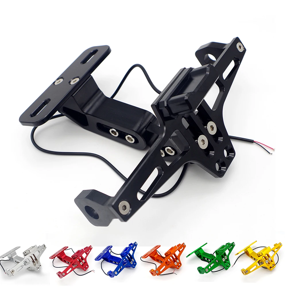 Держатель номерного знака CNC аксессуары для мотоциклов KAWASAKI eliminator 125 HONDA hornet 600 cbr