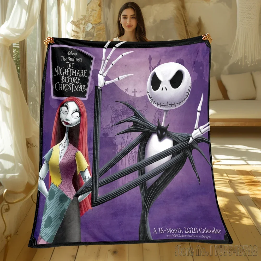 Одеяло из мультфильма Кошмар перед Рождеством декоративное флисовое покрывало