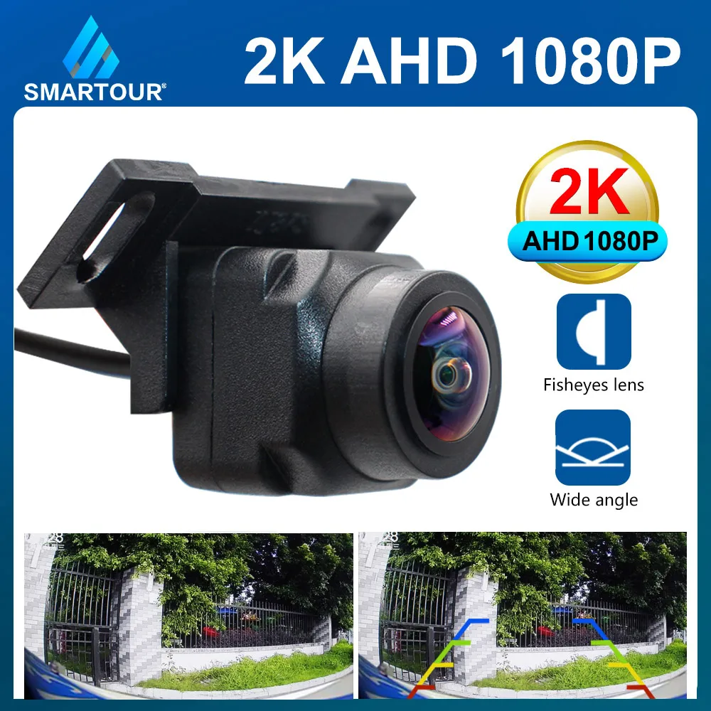 

Автомобильная камера заднего вида Smartour, 2k, AHD, 1080P, Ccd, камера заднего вида, Универсальный объектив «рыбий глаз», HD парковочная камера для авто...