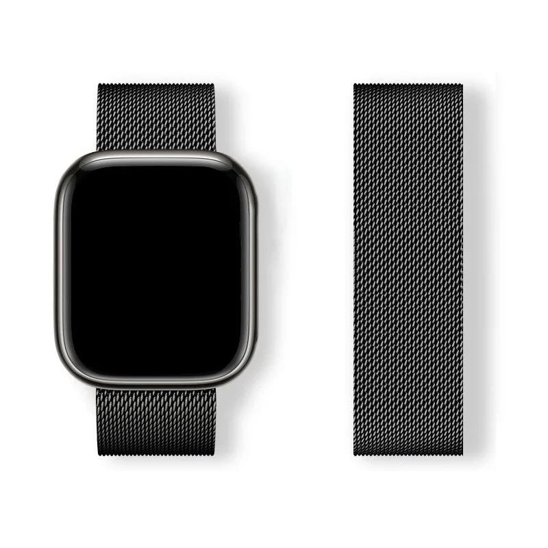 Stainless Steel Strap for Apple Watch Series 8 7 45mm Metal Wristband Magnetic Bracelet for Iwatch SE 6 5 3 44 41 40 42 38mm
