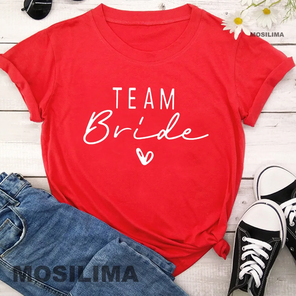 Women Team Bride Bachelorette Party Shower Hen Party Bridesmaid T-Shirt 2022 Girls Wedding Female Tops Tees