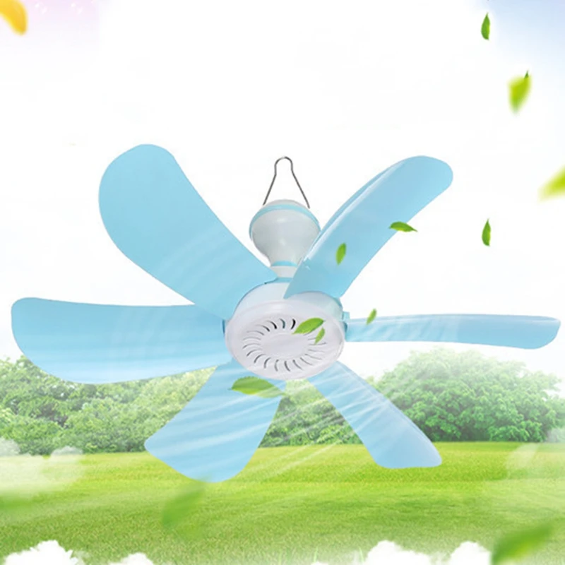 

Powered Ceiling Fan Timinghanging Fan For Camping Bed Dormito US Plug