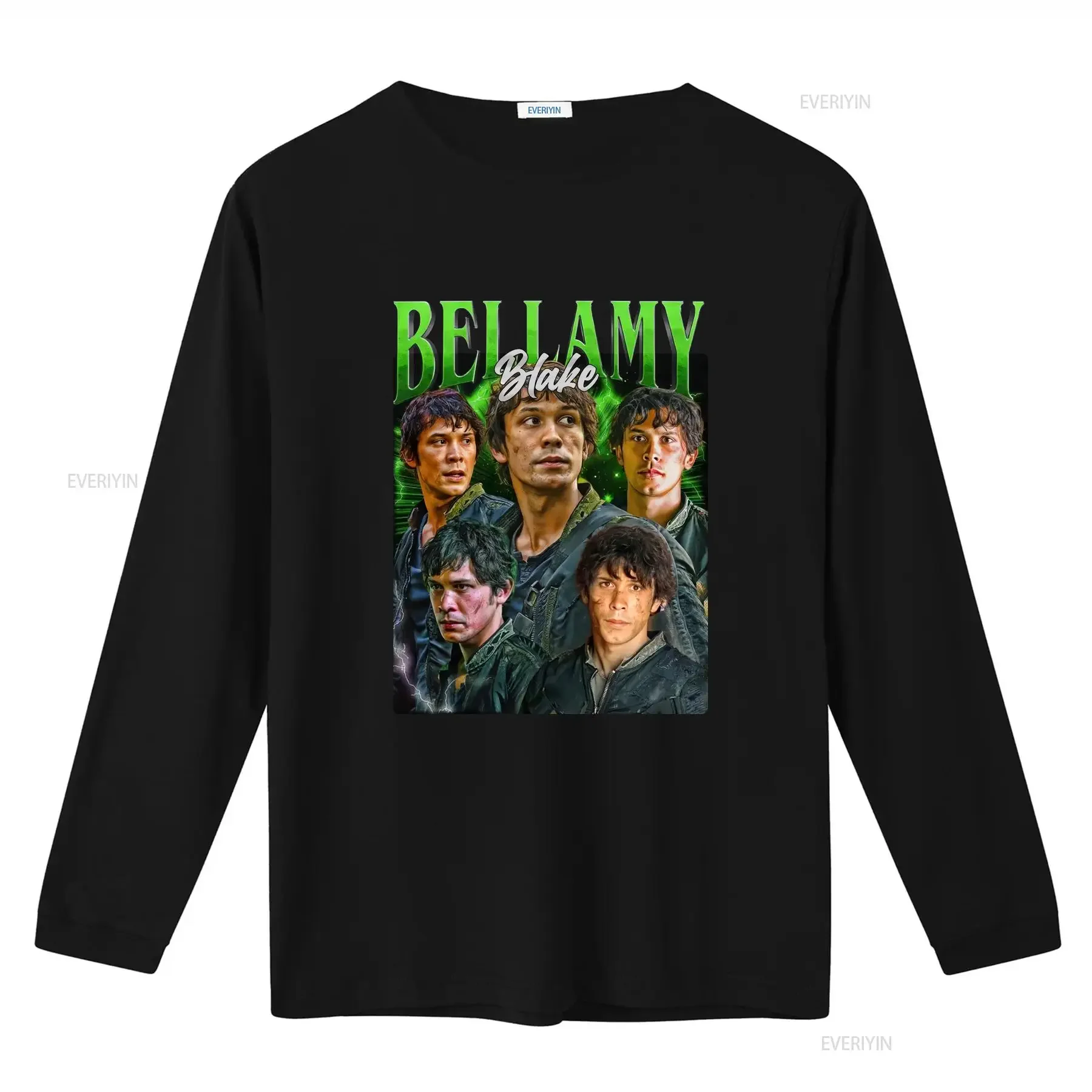 Фото Винтажная футболка Bellamy Blake с принтом из сериалов или фильмов, уникальная, с длинными или короткими рукавами, винтажная, с эффектом потертости, мужская, для повседневной носки, уличный стиль №3
