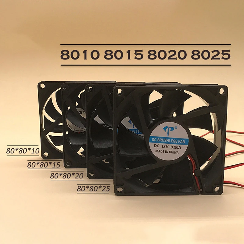 

DC Brushless Fans Computer Case Cooling Fan 5V 12V 24V Sleeve Bearing CPU Cooling Fan with Two Lines