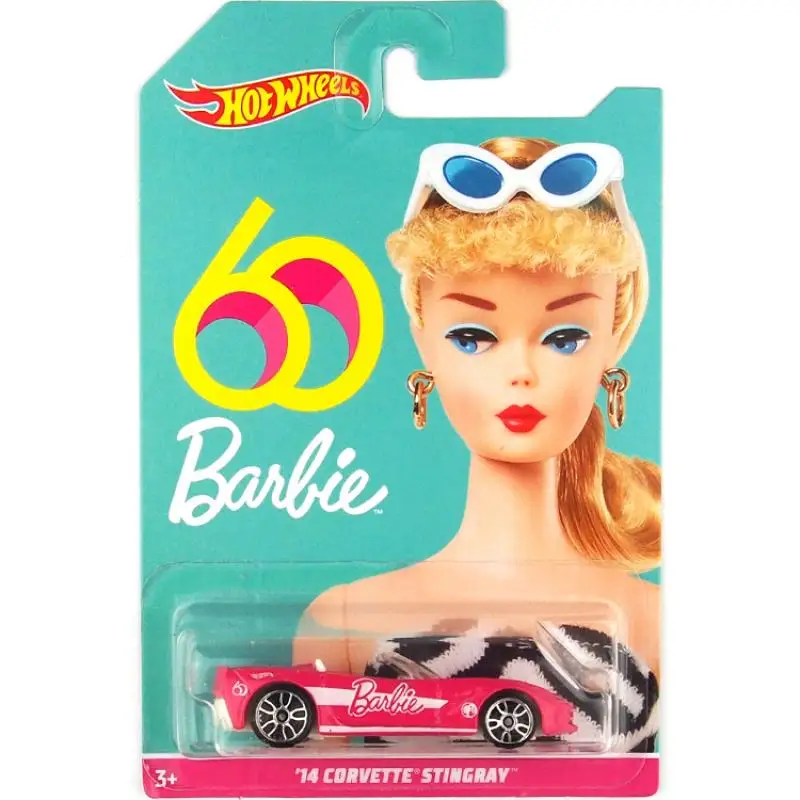 

Лидер продаж, игрушечная машинка Барби 60-й выпуск 2019, кукла Барби, корвет, Стингрей, литой под давлением, модель автомобиля из сплава, игрушка, подарок для детей