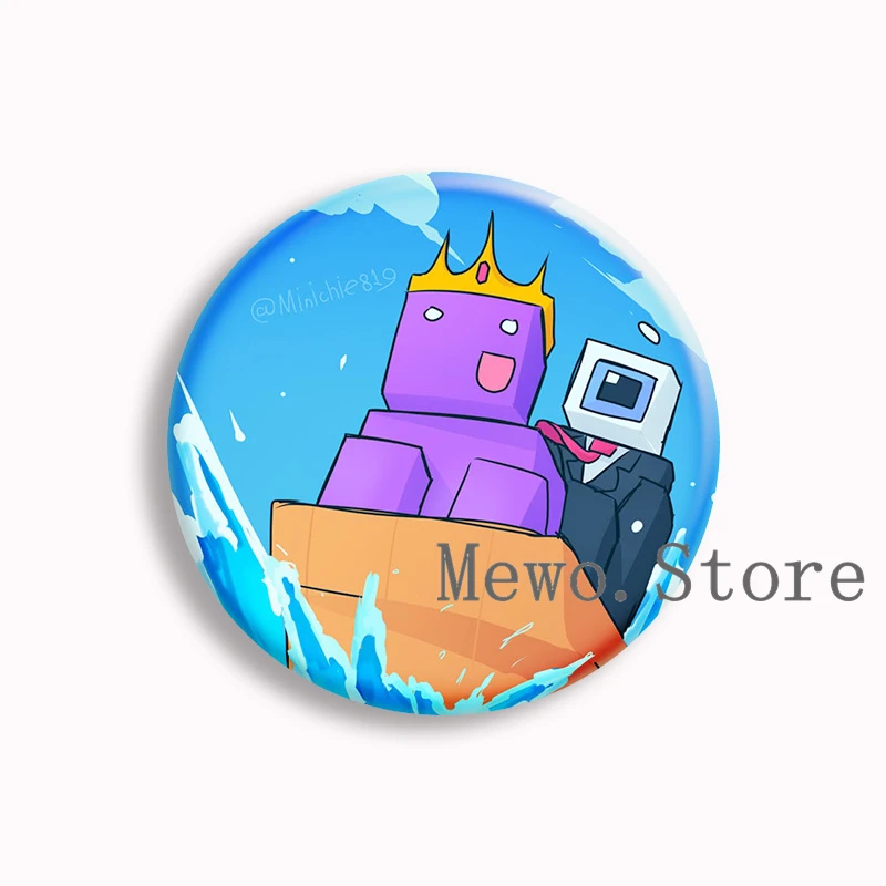 Фото Набор значков Unstable Universe Soft Button Pin Tax Duo, аниме-брошь Eggchan & Wemmbu, значок с фан-артом, украшение для сумки, подарки для фанатов и друзей. №2