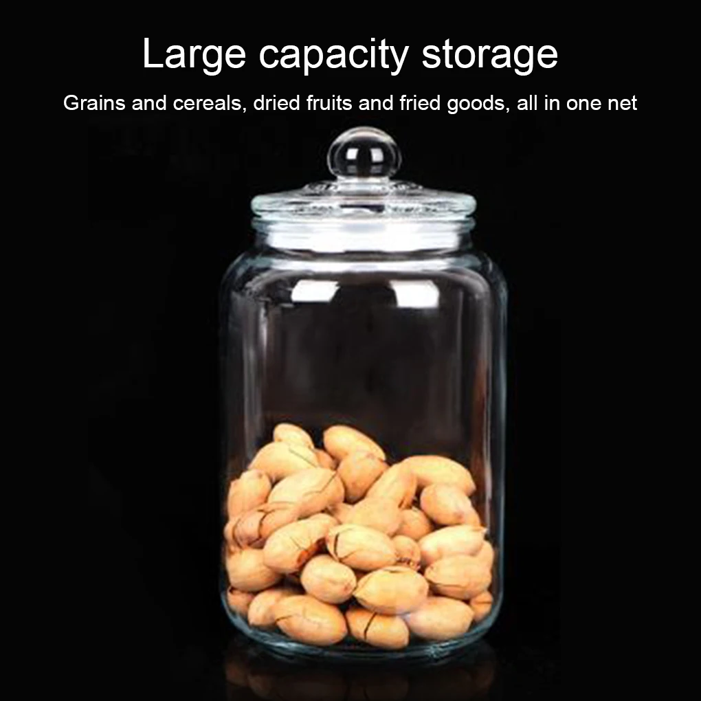 

Glass Leak-proof Storage Jar - Durable And Transparent Kitchen Organizer Dry Storage Storage Container Airtight