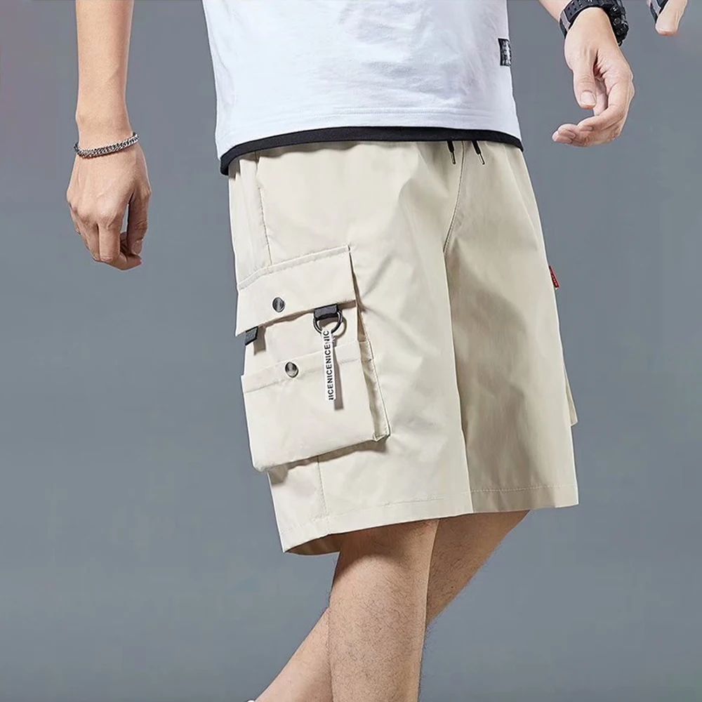 

Men's Cycling Set Overalls Shorts Summer Loose Casual Pants Hip Hop Multi Pocket Five Pants Men Men's Sports Shorts Bike Short