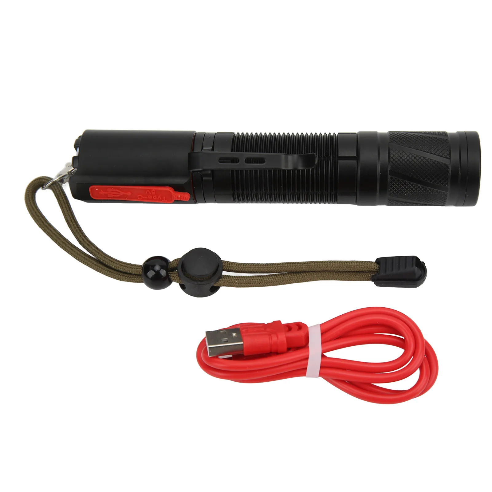 

XHP50 Outdoor Flashlight Portable 5 Modes Outdoor Bright Light Rotate Zoom Stepless Dimming Rechargeable Flashlight