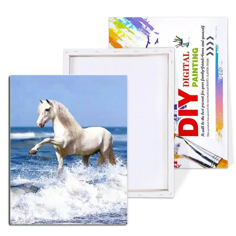 123534 Картина маслом лошади по номерам набор цветных рисунков на холсте краска