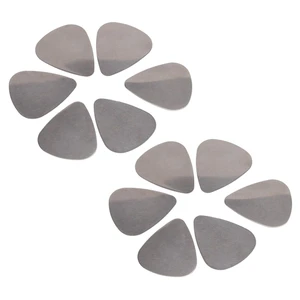 12X Stainless Steel Guitar Picks - Silver