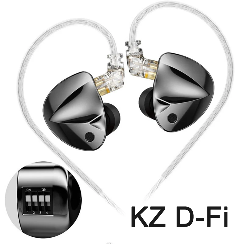 

2023 KZ D-Fi наушники HIFI проводные динамические наушники-вкладыши с регулировкой тона для игр прямая трансляция гарнитура