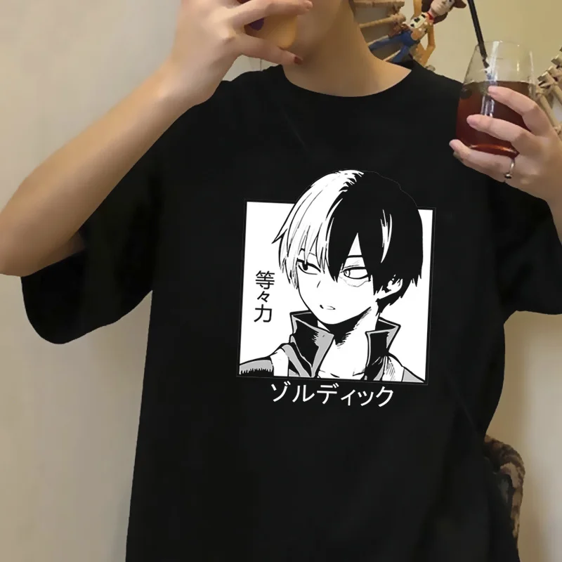

Japanese Anime T-shirt My Hero Academia T Shirts Men Kawaii Cartoon Dabi Bakugo Shoto Todoroki Funny T Shirts Unisex Tees Male