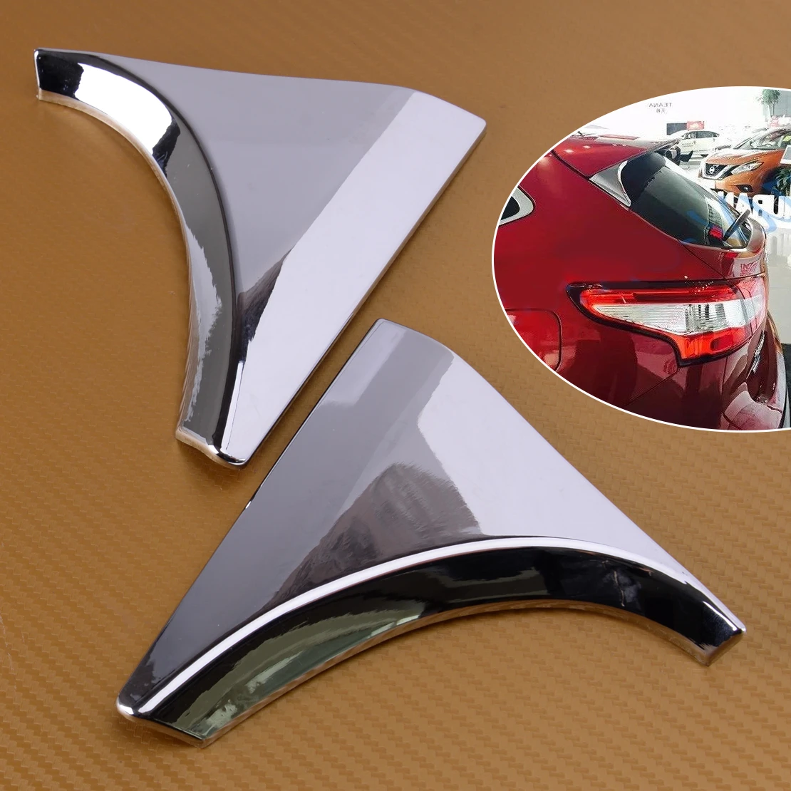 

2Pcs Car ABS Chrome Rear Window Tailgate Spoiler Trims Cover Fit For Nissan Qashqai J11 2014 2015 2016 2017 2018 Car Accessories