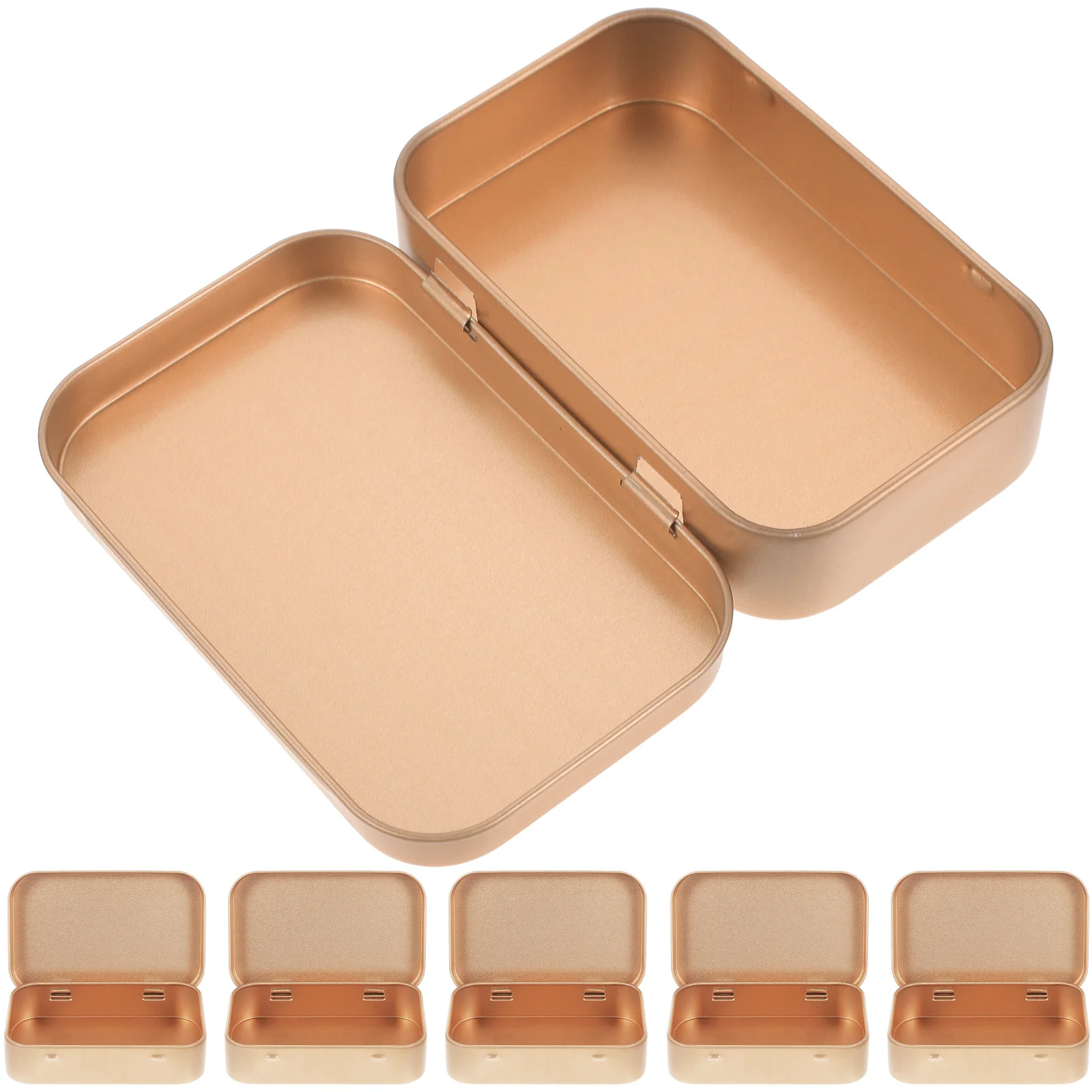 

6 Pcs Tinplate Storage Box Can Wedding Candy Cans Packaging Cases Mini Containers Tank Small Tins Lids Tea