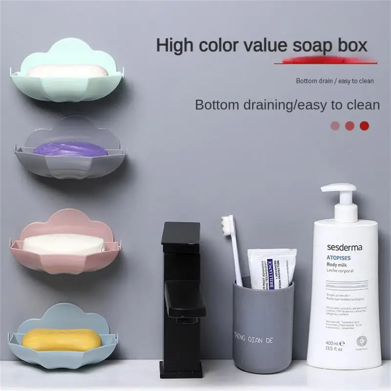 

With Cover 1/3/4 Layer Non-perforated Large Soap Box Waterproof Drainage Box Drainage Multi-function Bathroom Accessories
