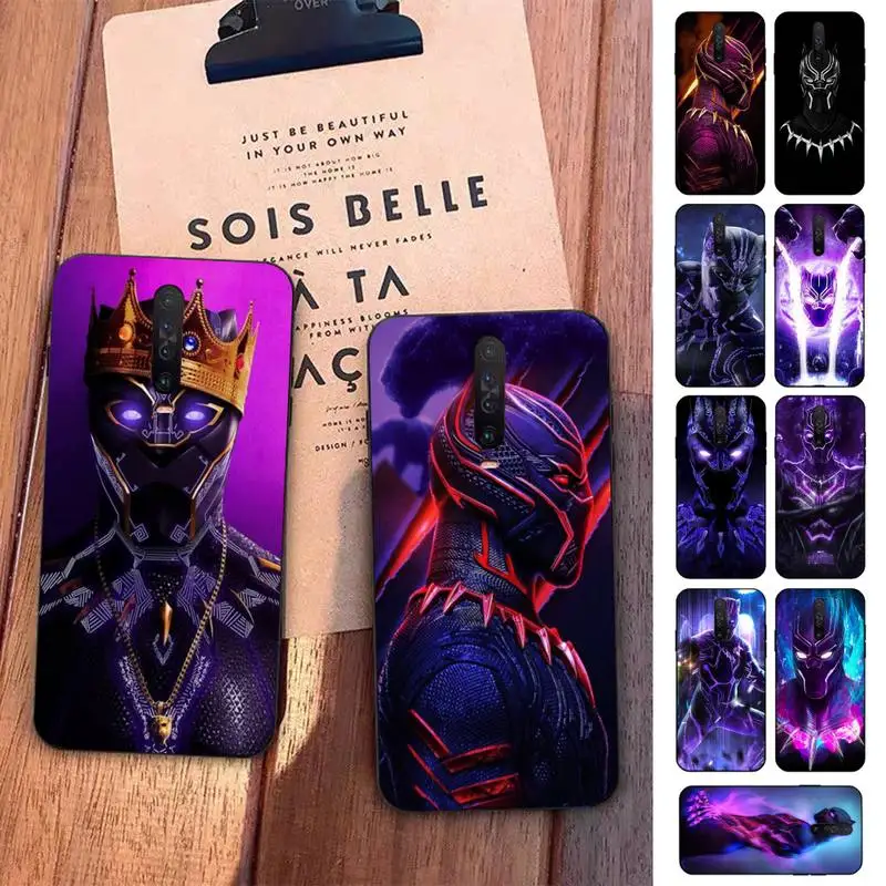 

Marvel Black Panther Phone Case for Redmi 5 6 7 8 9 A 5plus K20 4X S2 GO 6 K30 pro