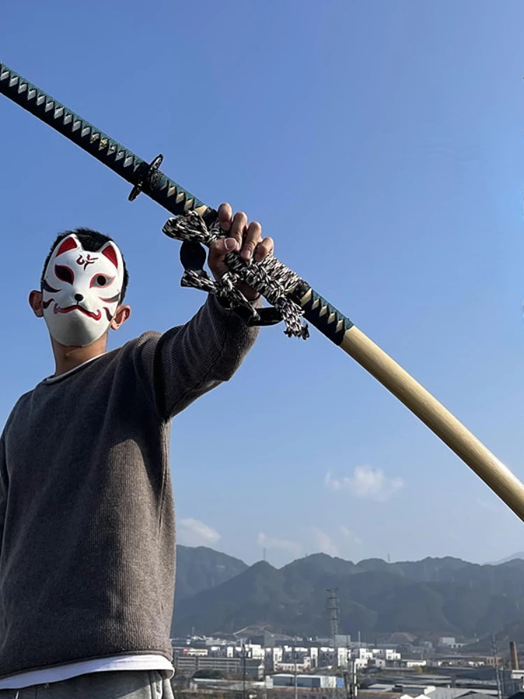 Iaido Bamboo Samurai Blade with Sheath Boy Children's Toy Wooden Swords Cos Performance Tang Horizontal Simulation Tai Dao
