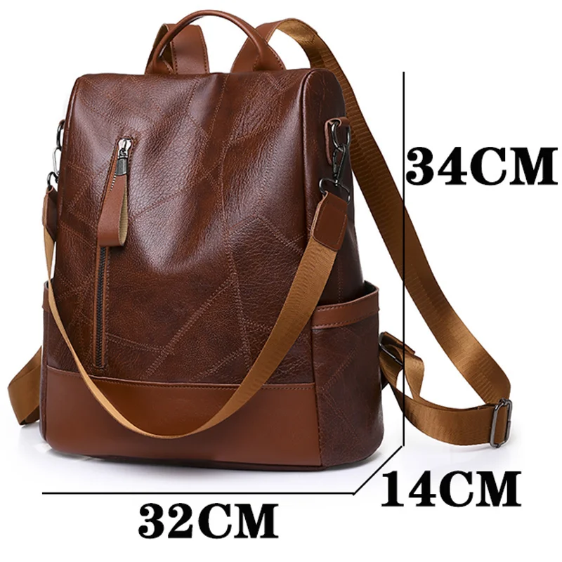 2023 New Hot Women's Backpack High Quality Soft Leather Simple Fashion Large Capacity Antitheft Shoulder school Bags for girls