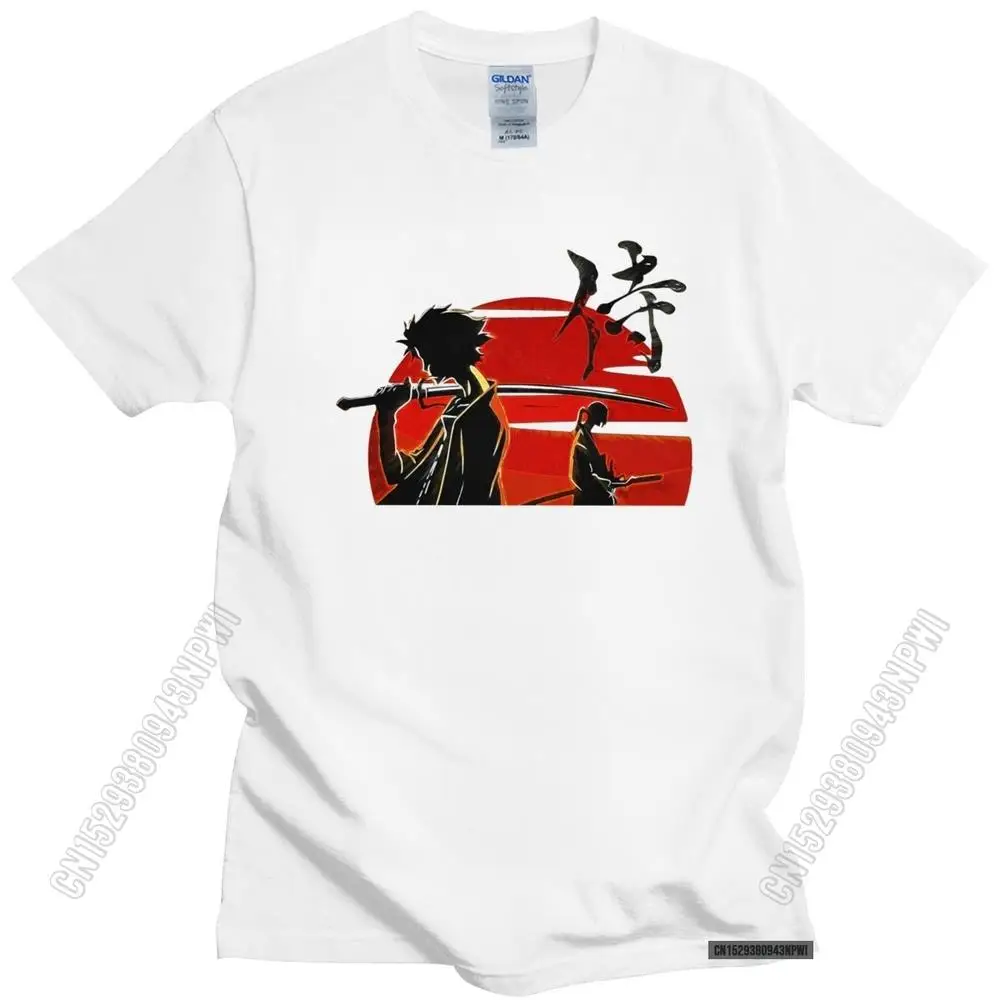 

Trendy Men's Samurai Champloo T-Shirt Short Sleeves 100% Cotton Tee Shirts Popular Mugen Jin Anime Manga Tshirt Gift