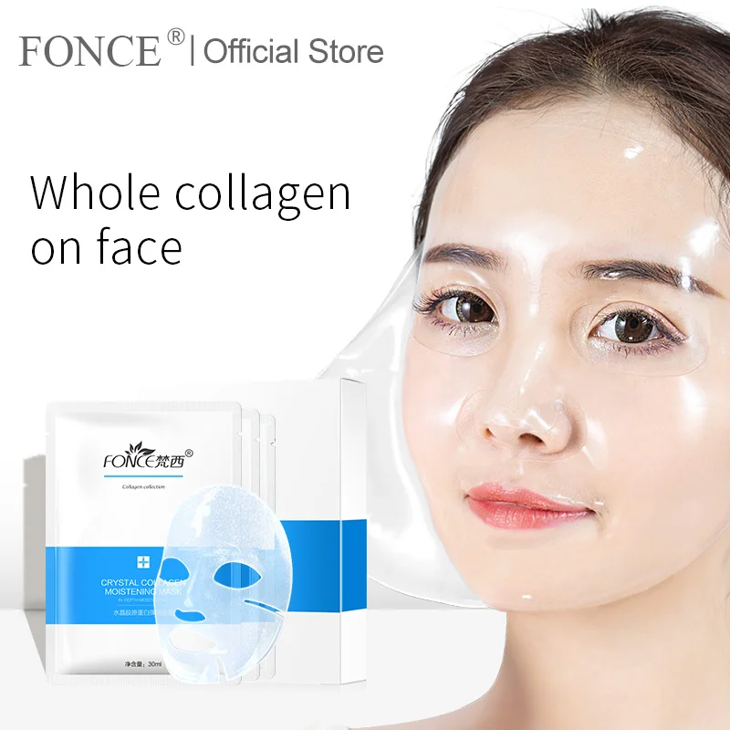 

Fonce Korea Gold collagen Face Mask 10Piece Anti aging Improve Coarse Rejuvenation Tight Fade fine lines whitening Brighten Skin