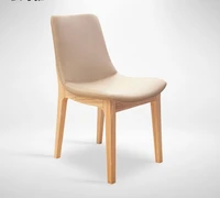 italian dining chair simple luxury high end modern ash minimalist pu leather dining chair