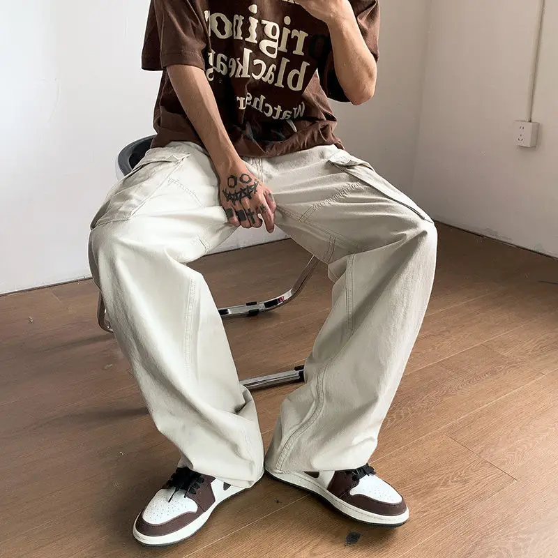 Casual Baggy Wide Leg Sweatpants 2023 Loose High Waist Streetwear Cargo Pants Womens Hippie Joggers Trousers Y2k Clothes