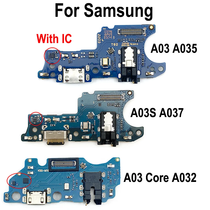 Плата с USB-портом для зарядки, гибкий кабель-соединитель для Samsung A03 A035F/ A03S A307F / A03 Core A032F, плата для зарядки, микрофон, гибкий кабель