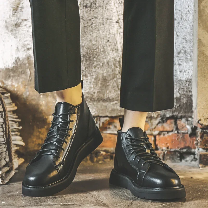 Мужская кожаная обувь весенне-осенняя новая классическая простая темная мужская