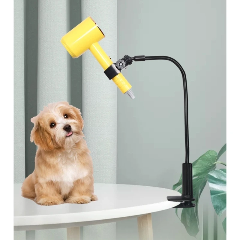 

Pet Hair Dryer Stand for Dog Grooming Cats Table Grooming Bendable Hair Dryer Bracket Clamp Easy Use Pet Grooming Supply