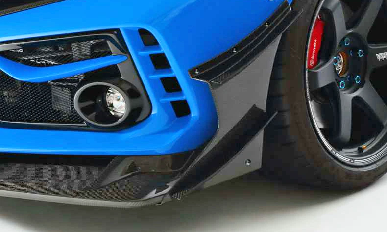 Автомобильный внешний передний бампер Canard 17-дюймовый Civic Type R FK8 JS-S 3 шт. аксессуары