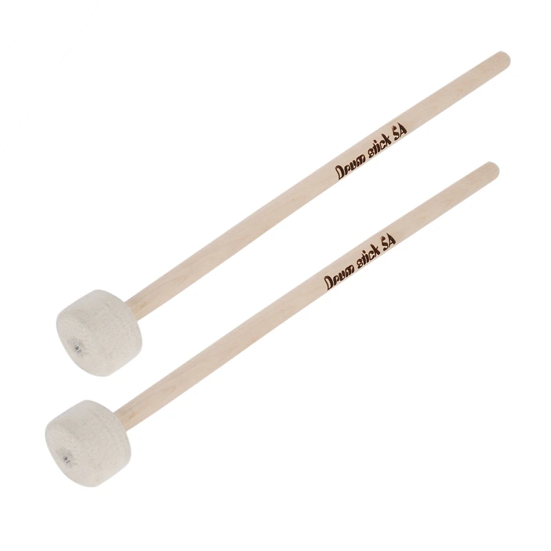 

Hot AD-1 Pair Drum Mallet Stick Felt Head Mallet Timpani Stick Big Drum Hammer Timpani Mallet For Percussion Instrument