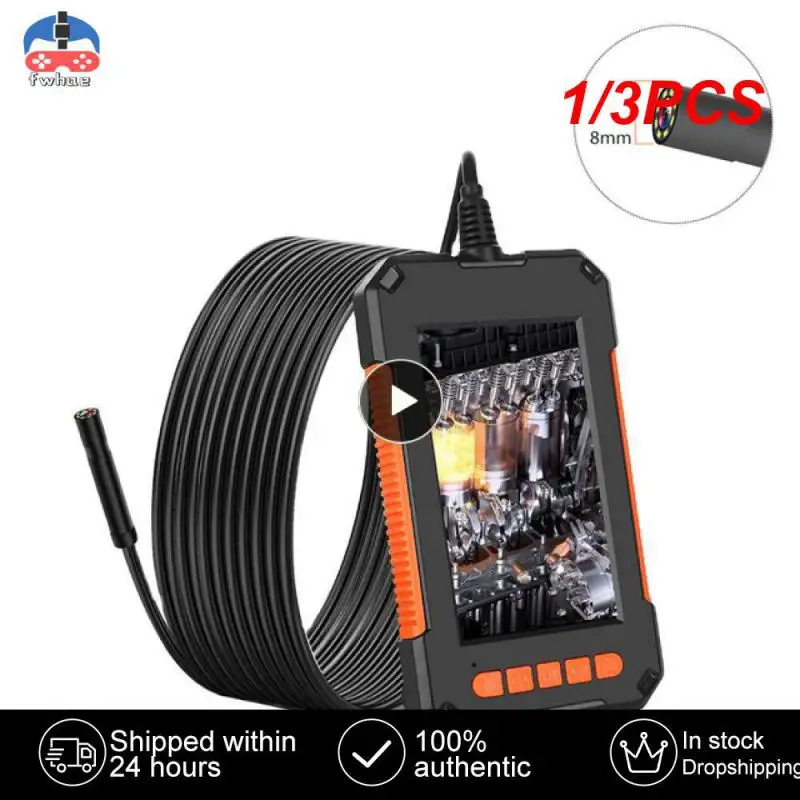 

1/3PCS Screen Industrial Endoscope Camera IP67 8mm Single&Dual Borescope 8LED Lens HD1080P For Car Engine Sewer Pipe Inspection