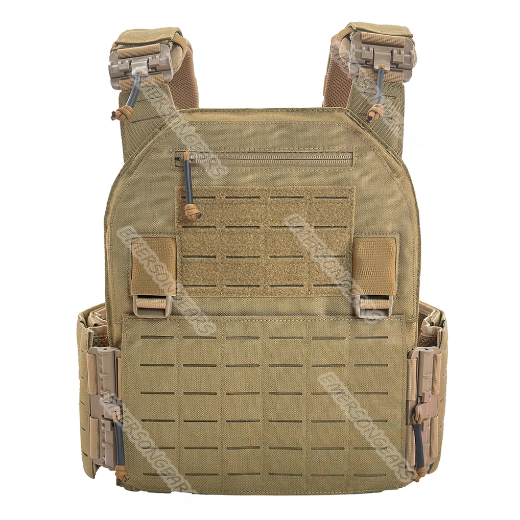 

1000D Nylon LAVC Full Protect Extended Tactical Vest Quick Release Durable Plate Carrier Coyote Brown Color