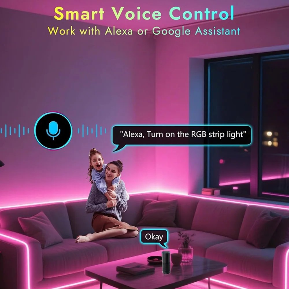 Фото Светодиодная лента Tuya Zigbee COB RGB 12 В 1 м 2 м 3 м 5 м 10 м с регулируемой яркостью для освещения шкафа, спальни, декора для Alexa Google Assistant SmartThings №2